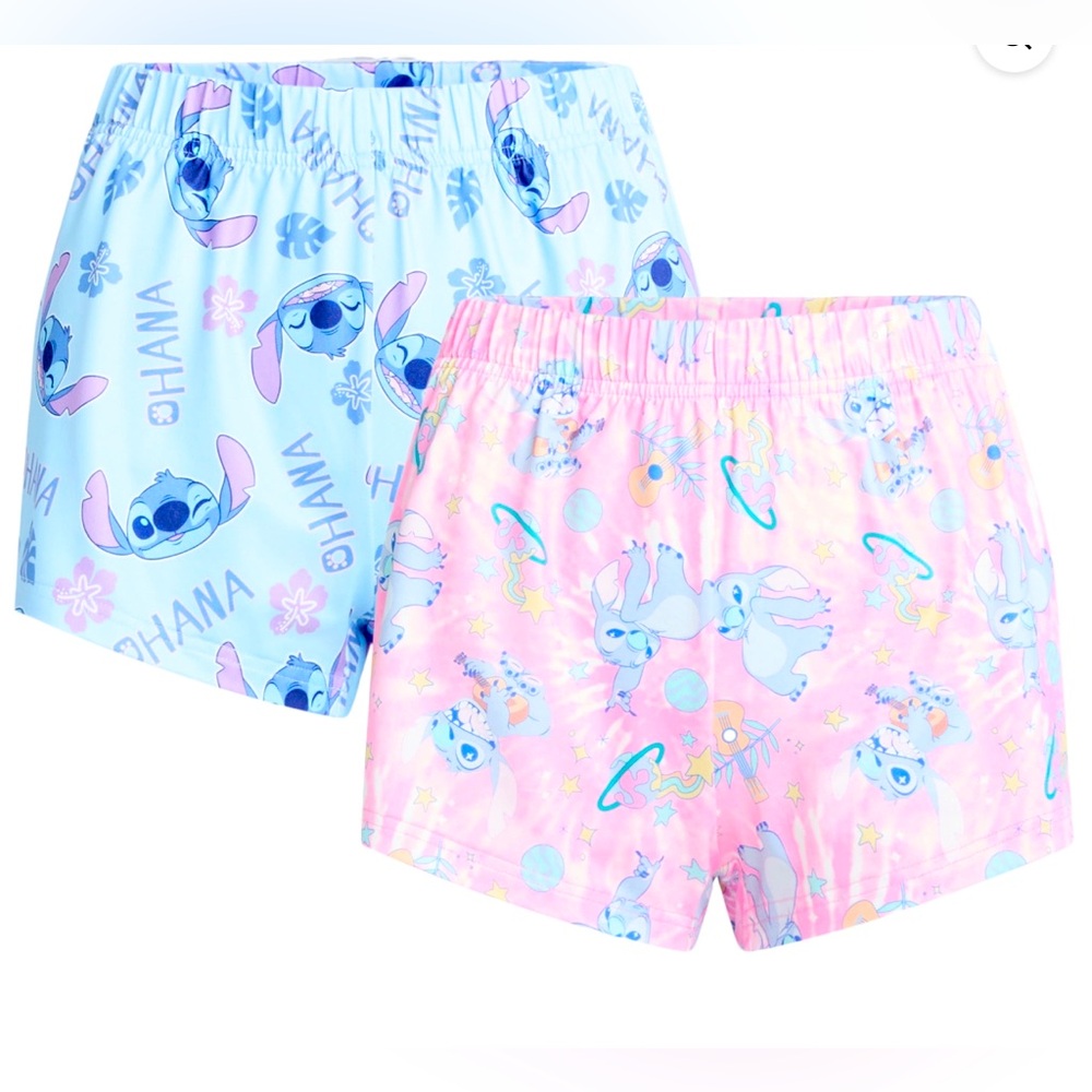Nwot Disney Stitch Blue and Purple Lounge Shorts